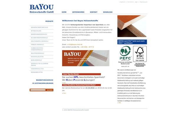 bayou-holz.de site used Bayou
