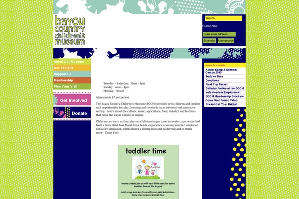 bayoucountrychildrensmuseum.org site used Bccm-2009
