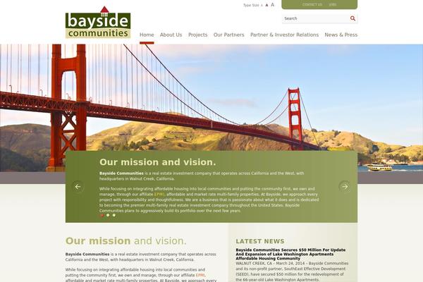 Bayside theme site design template sample