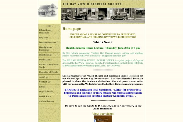 bayviewhistoricalsociety.org site used Bvhs