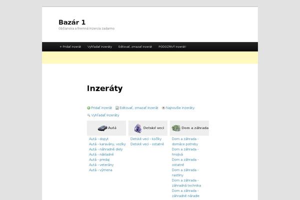 bazar1.sk site used Twenty Eleven