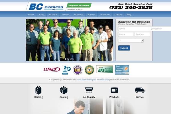 bcexpressinc.com site used Hvacwebsite