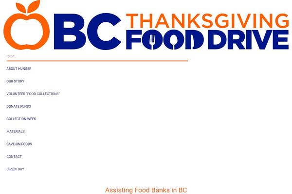 bctfooddrive.org site used Thanksgiving