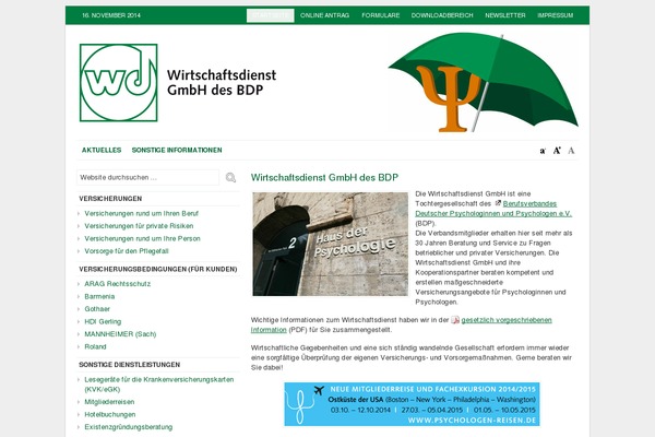 bdp-wirtschaftsdienst.de site used Bdp