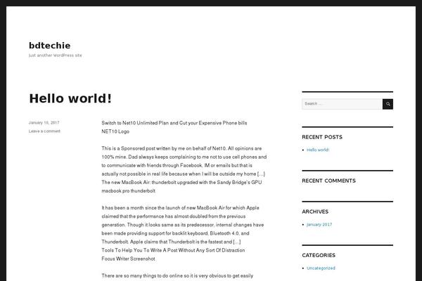 Twenty Sixteen theme site design template sample