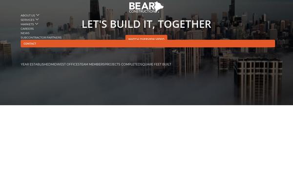 Bear theme site design template sample