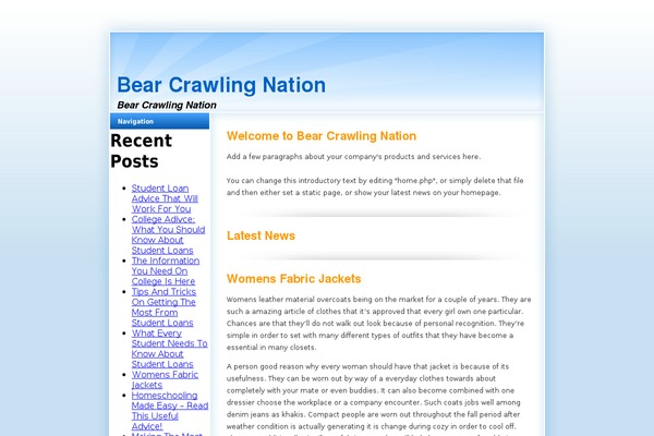 bearcrawlingnation.com site used Company-website-001