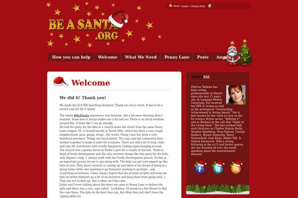 beasanta.org site used Christmas-carol