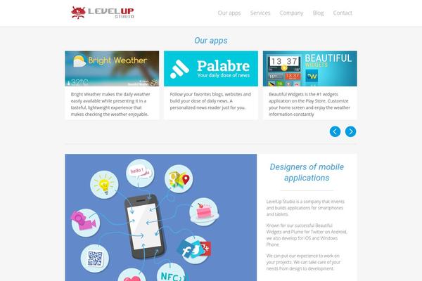 LEVELUP theme site design template sample