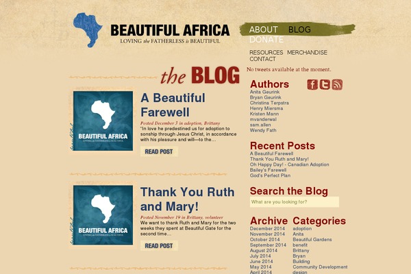 beautifulafrica.org site used Beautifulafrica