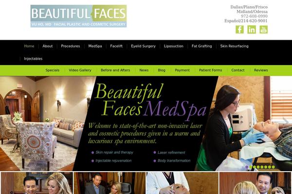 beautifulfacesdallas.com site used Customizr