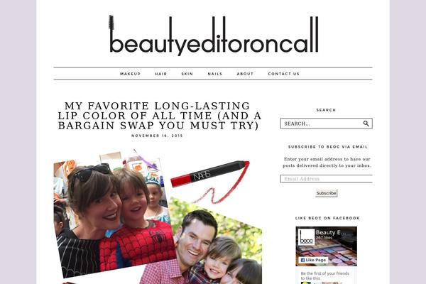 beautyeditoroncall.com site used Styleformiles-wp