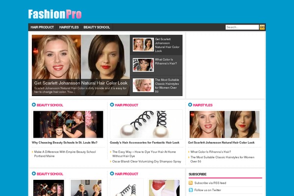 FashionPro theme site design template sample
