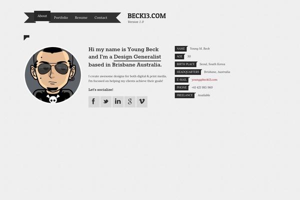 beck13.com site used Impressivcard-v2-9