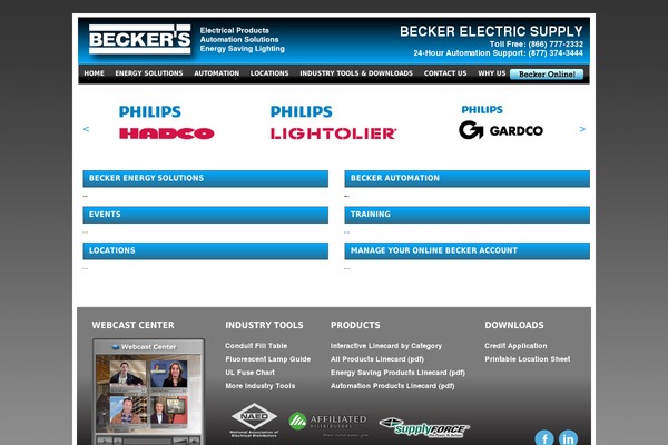 beckerelectric.com site used Becker