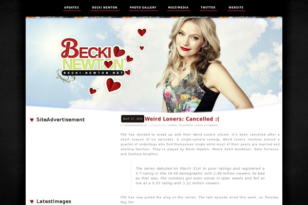 becki-newton.net site used Three