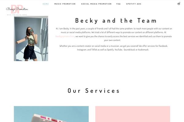 Alma theme site design template sample