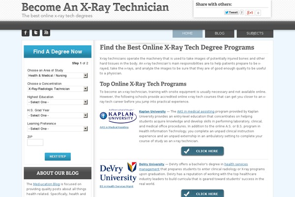 becomeanxraytechnician.com site used Baxt