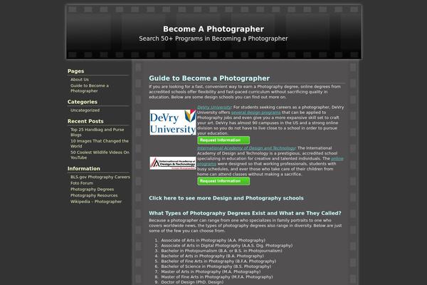 becomeaphotographer.org site used Film-reel