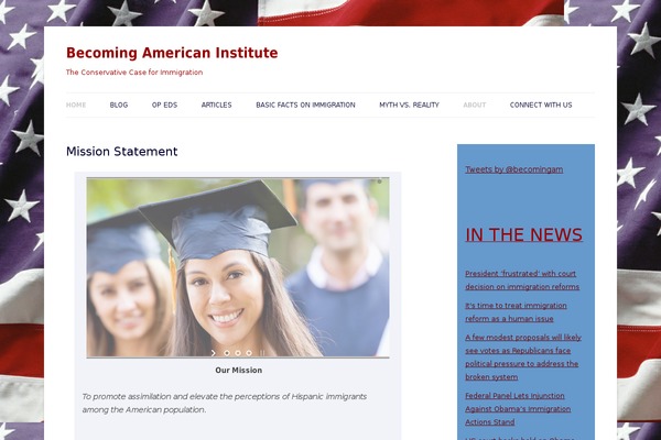 becomingamericaninstitute.org site used Lectura Lite