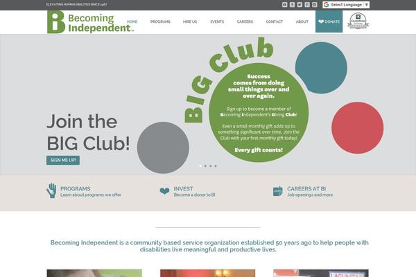 becomingindependent.org site used Zdca-divi-child