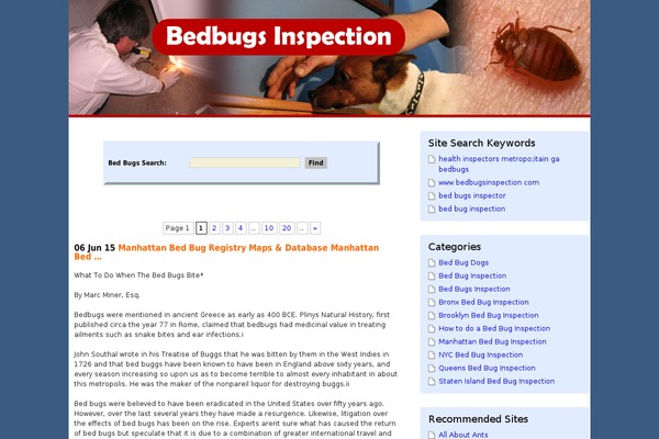 bedbugsinspection.com site used GChrome