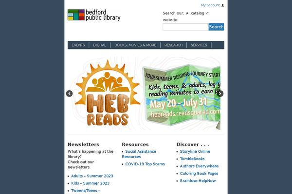 bedfordlibrary.org site used Prefab-dd