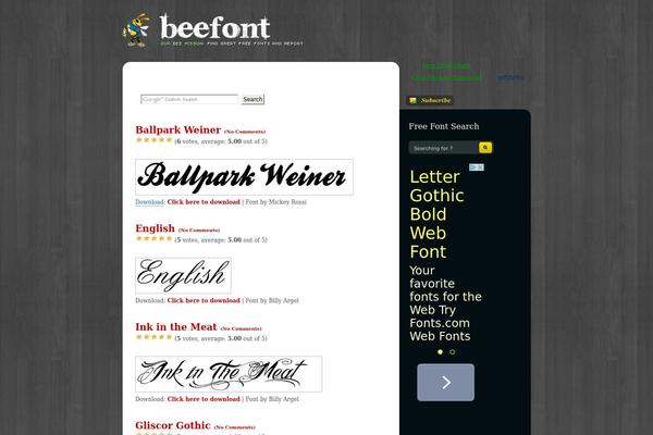 beefont.com site used Naturalpower