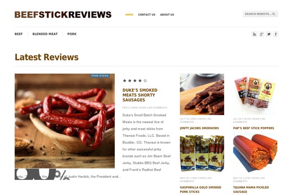 beefstickreviews.com site used Scoreme Theme