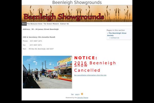 beenleighshow.com.au site used ZenLite