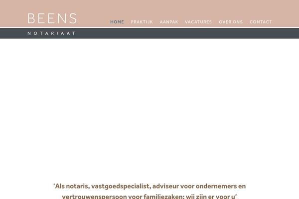 beensnotariaat.nl site used Beens