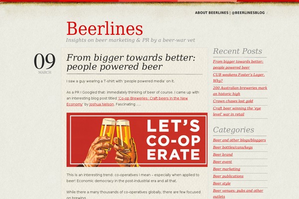 beerlines.me site used Bold Life