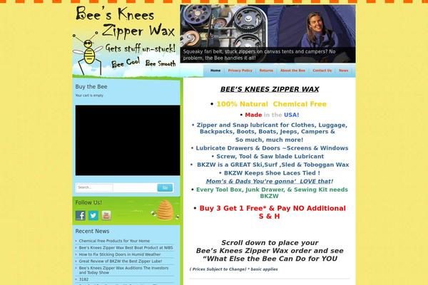 beeskneeszipperwax.com site used Beesknees