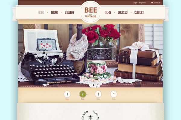 Retro theme site design template sample