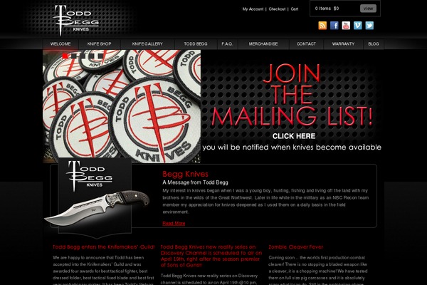 beggknives.net site used Beggknives