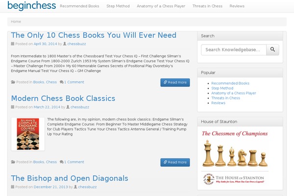 beginchess.com site used WP Knowledge Base