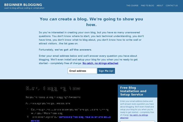 beginnerblogging.net site used Beginner-blogging