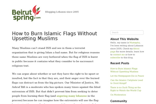 beirutspring.com site used Beirutspringblogtheme