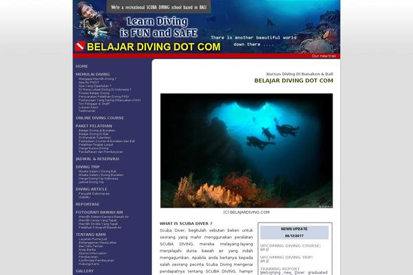 belajardiving.com site used Belajar-diving