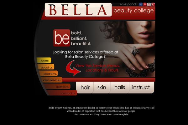 bellabeautycollege.com site used Bellabeautytheme