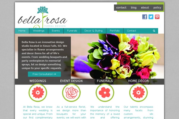 Floral theme site design template sample