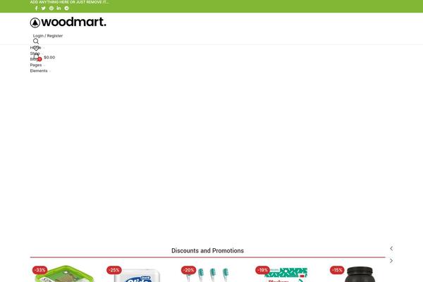 WoodMart theme site design template sample
