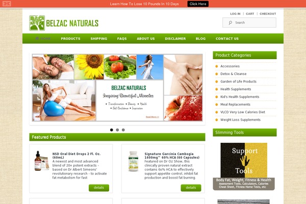 belzacnaturals.com site used Kaching-child