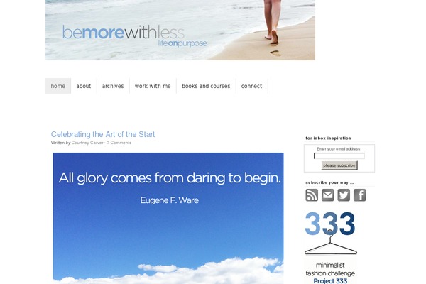 bemorewithless.com site used Be-more-with-less