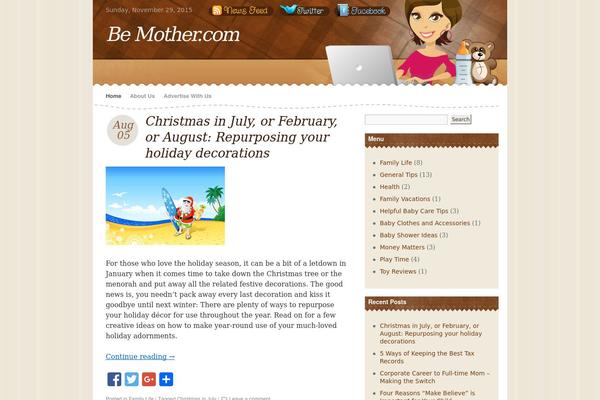 bemother.com site used Wordpressmom