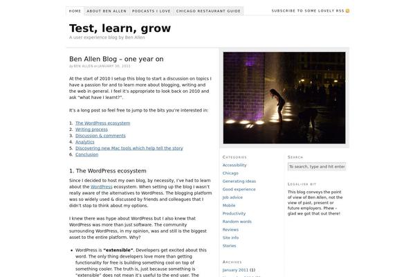 WordPress website example screenshot