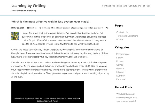 WordPress website example screenshot