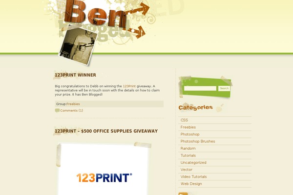 benblogged.com site used Ben_theme