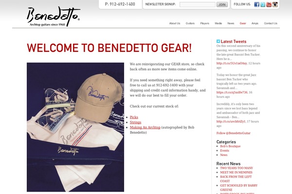 benedettogear.com site used Benedetto-wp