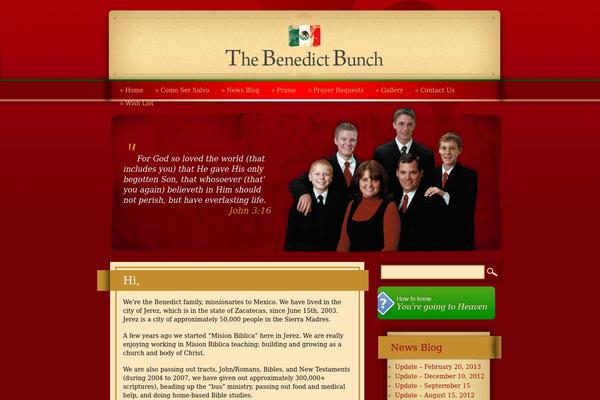 Benedict theme site design template sample